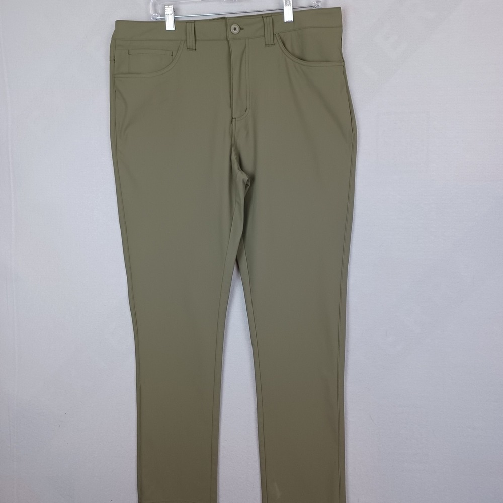 New Balance Mens Pants 36x32 Olive Green Stretch Performance Golf Casual NWT